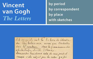 Screenshot van de website vangoghletters.org