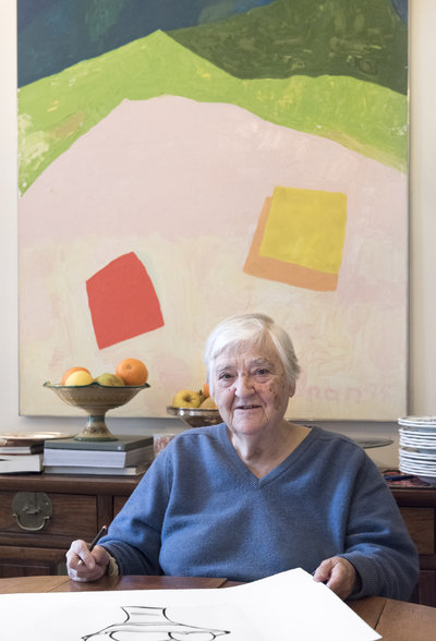 Etel Adnan, 2016. Courtesy Galerie Lelong. Photo: Fabrice Gibert