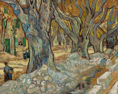 Vincent van Gogh, Stratenmakers (‘De grote platanen’), december 1889, olieverf op doek, 73.4 x 91.8 cm, Cleveland Museum of Art, Gift of the Hanna Fund (F 657 JH 1860) 